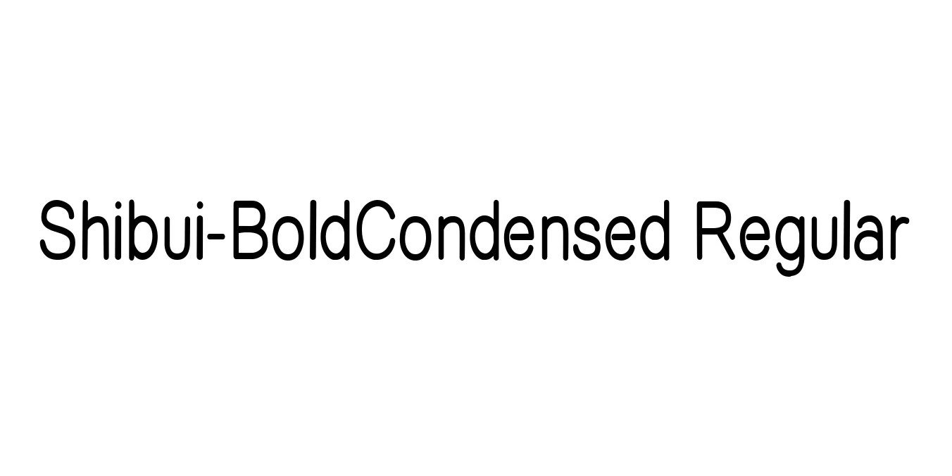 Shibui-BoldCondensed Regular Font Preview