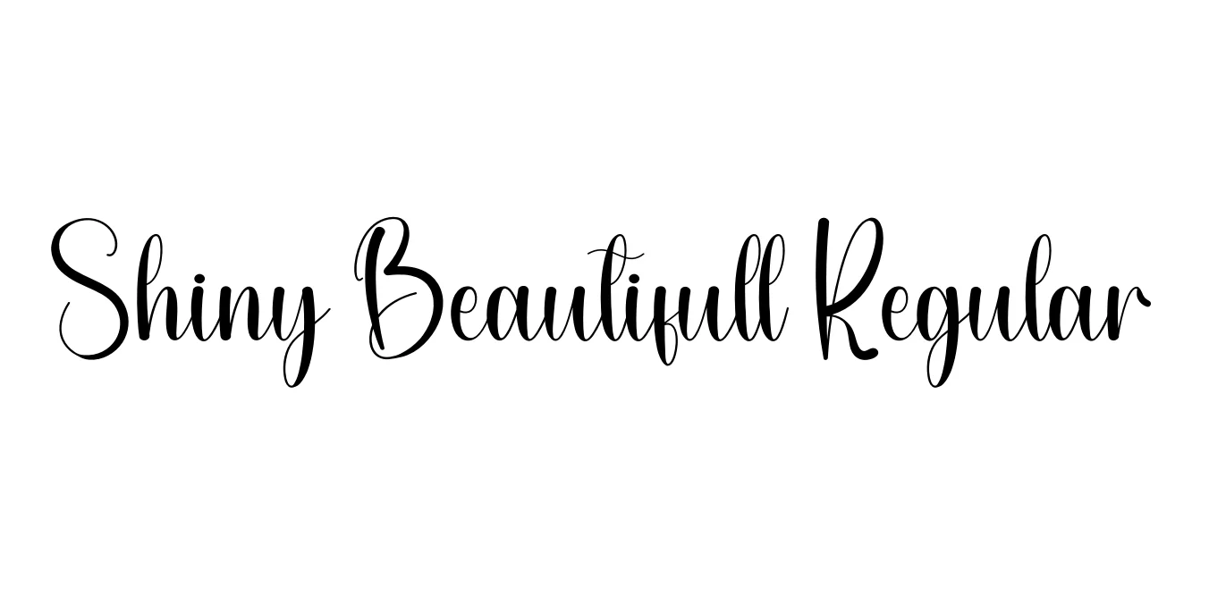 Shiny Beautifull Regular Font Preview