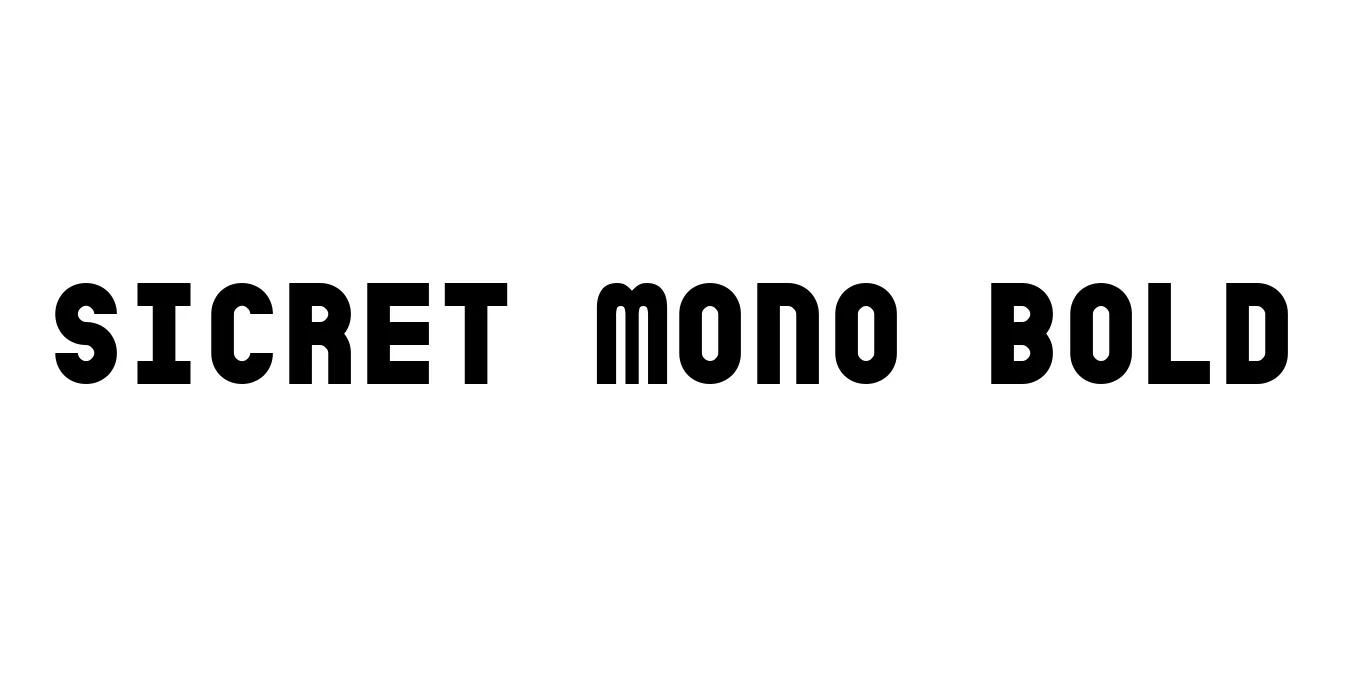 Sicret Mono Bold Font Preview