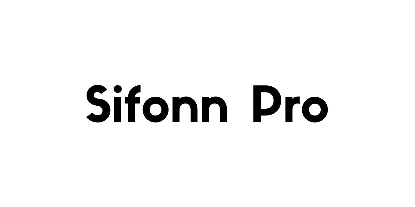 Sifonn Pro Font Preview