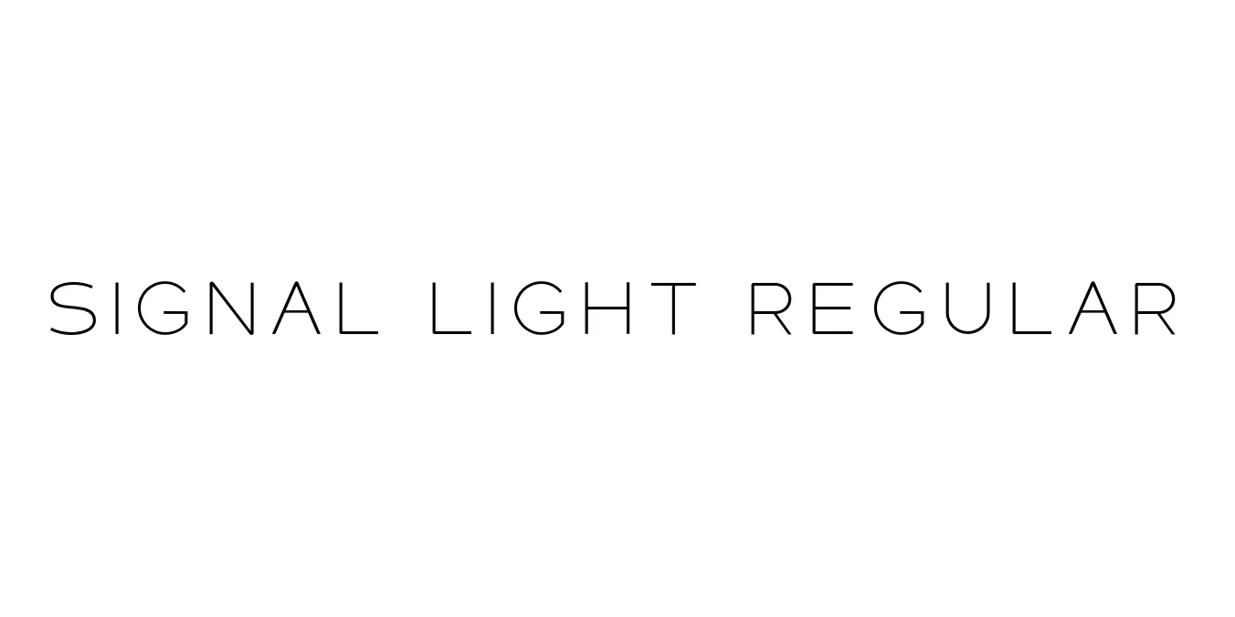 Signal Light Regular Font Preview