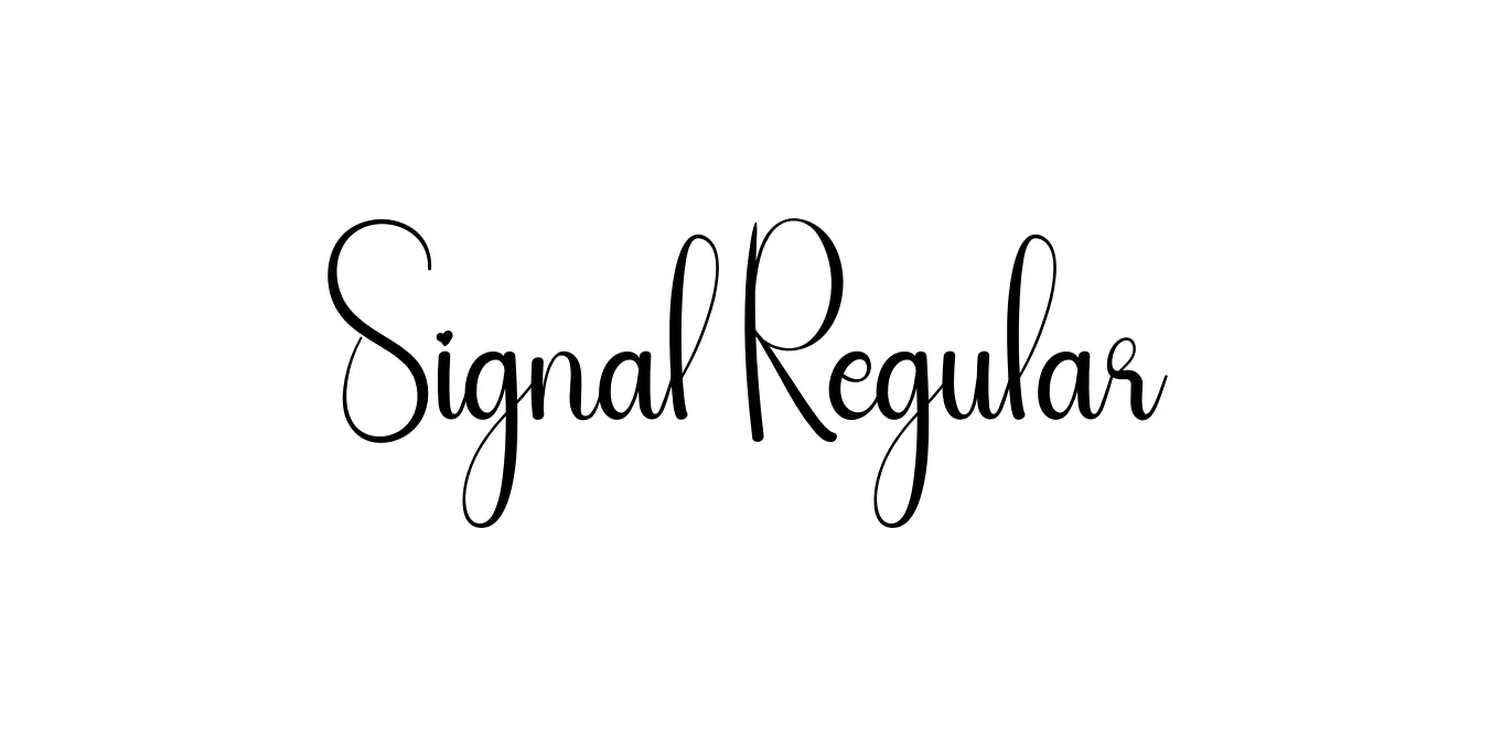 Signal Regular Font Preview