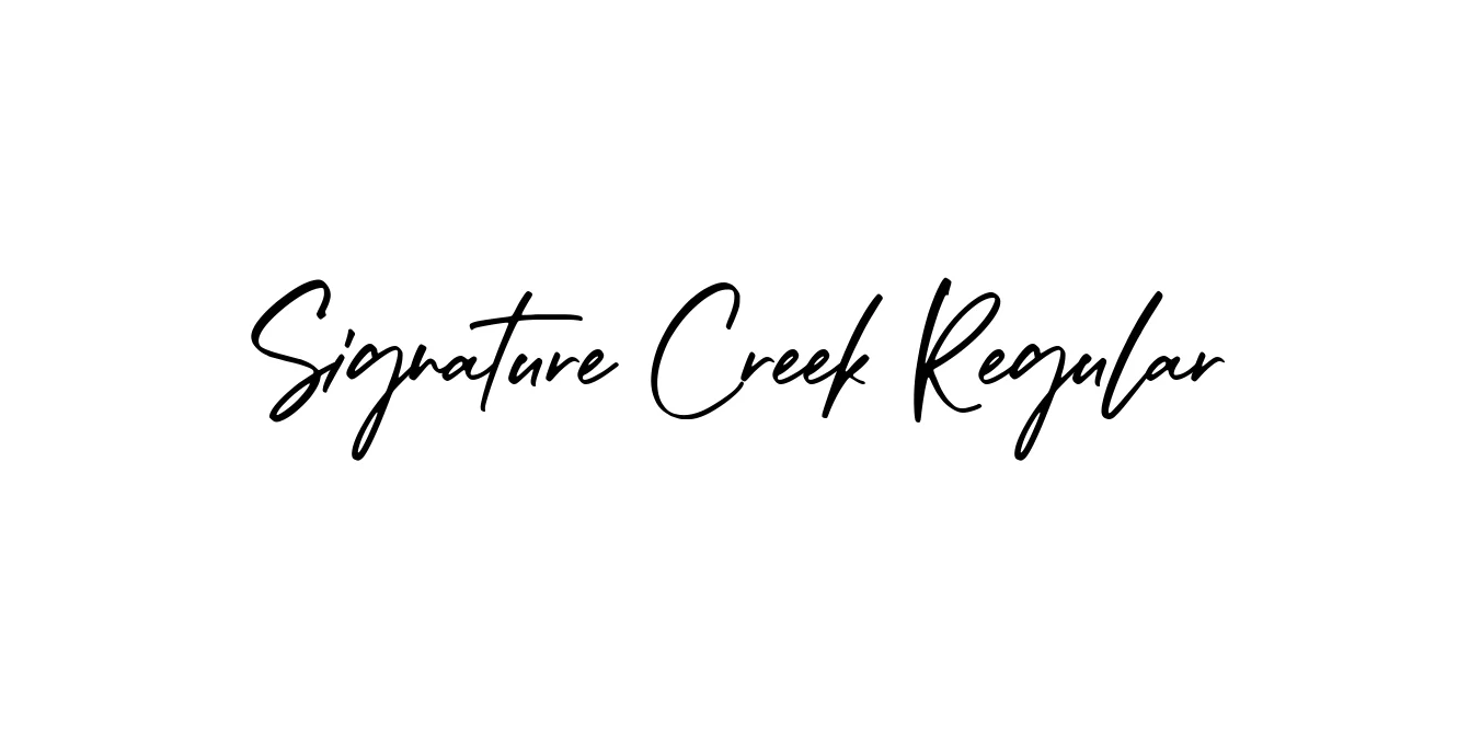 Signature Creek Regular Font Preview