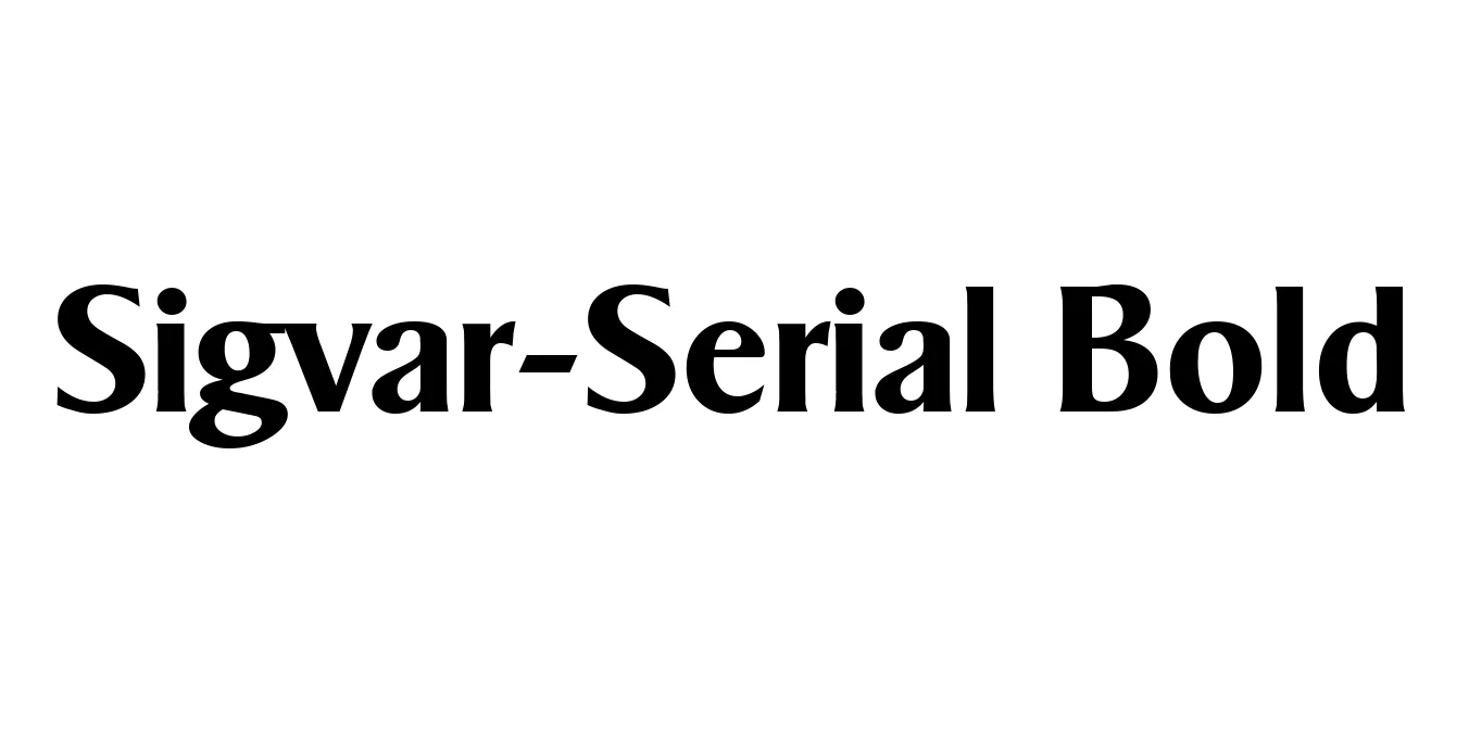 Sigvar-Serial Bold Font Preview