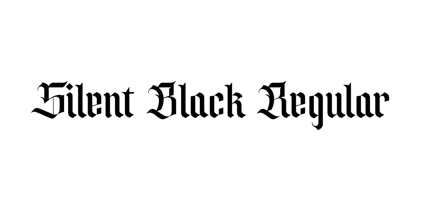 Silent Black Regular Font Preview
