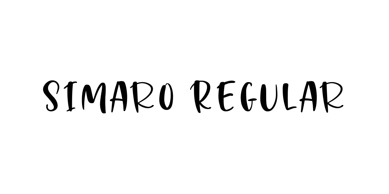 Simaro Regular Font Preview