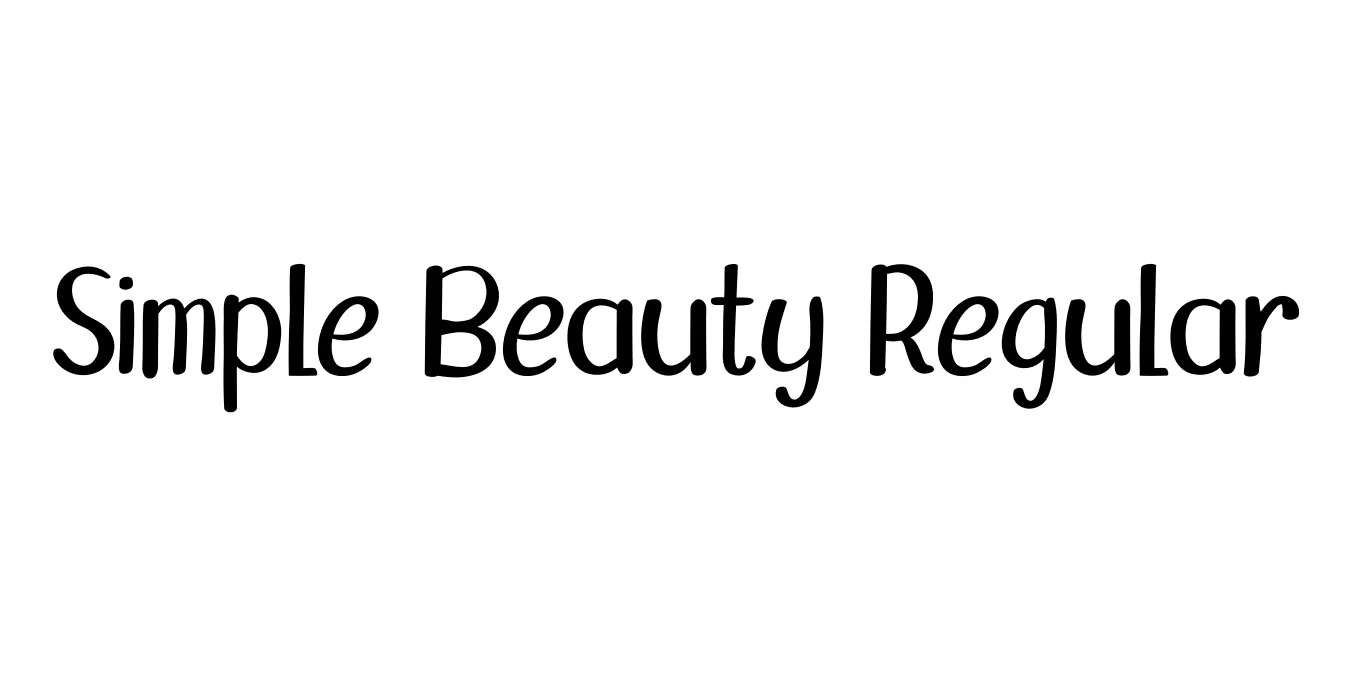 Simple Beauty Regular Font Preview