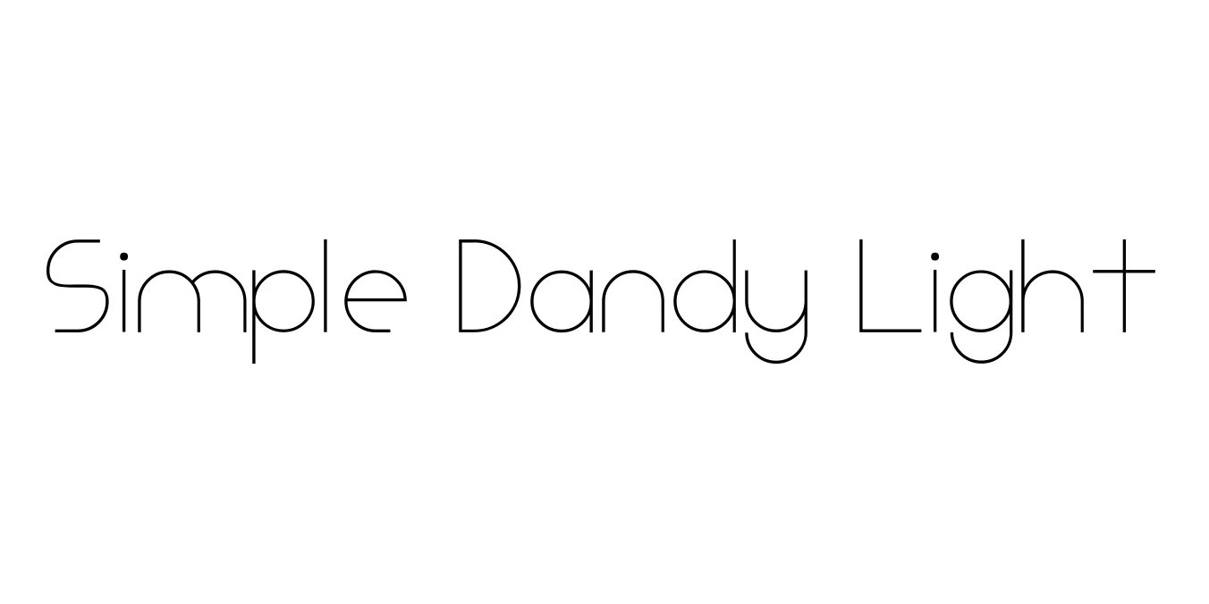 Simple Dandy Light Font Preview