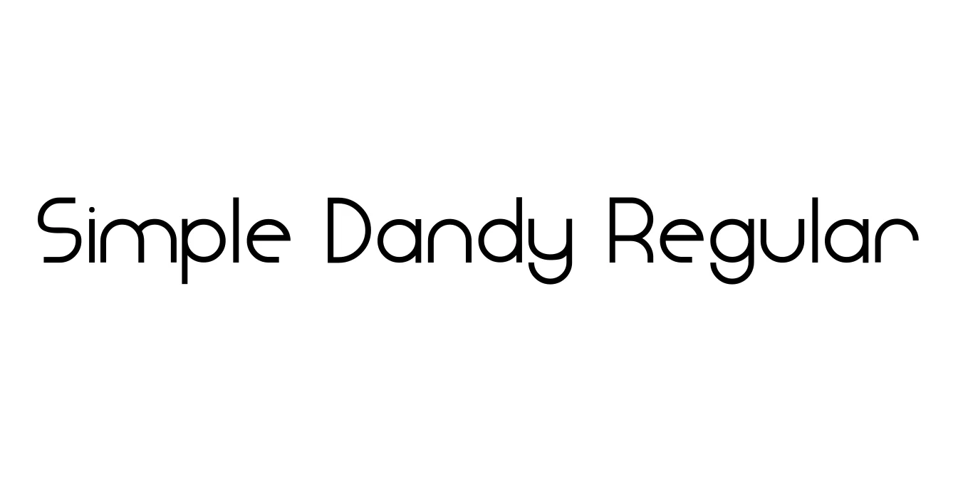 Simple Dandy Regular Font Preview