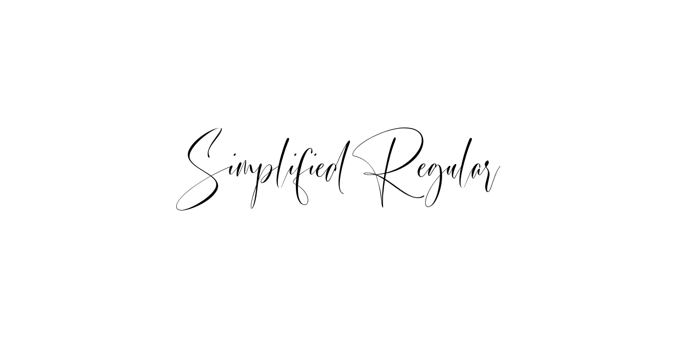 Simplified Regular Font Preview