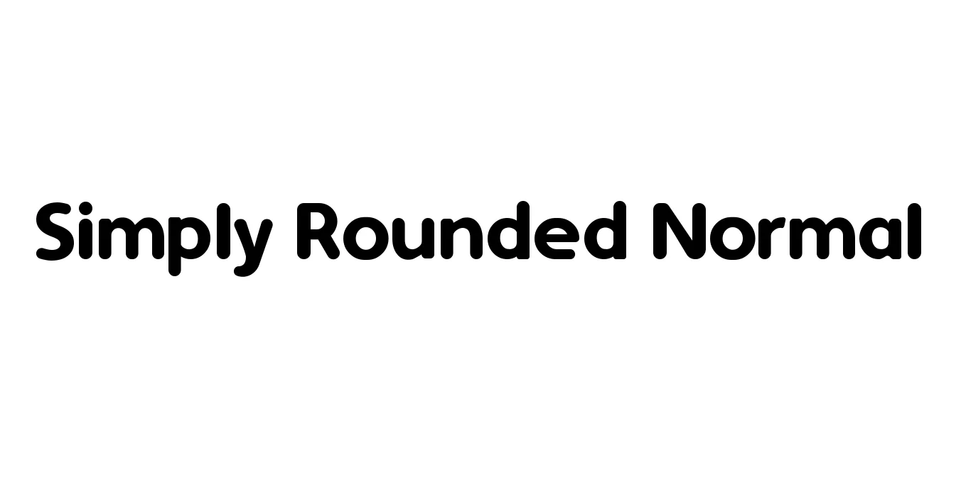 Simply Rounded Normal Font Preview