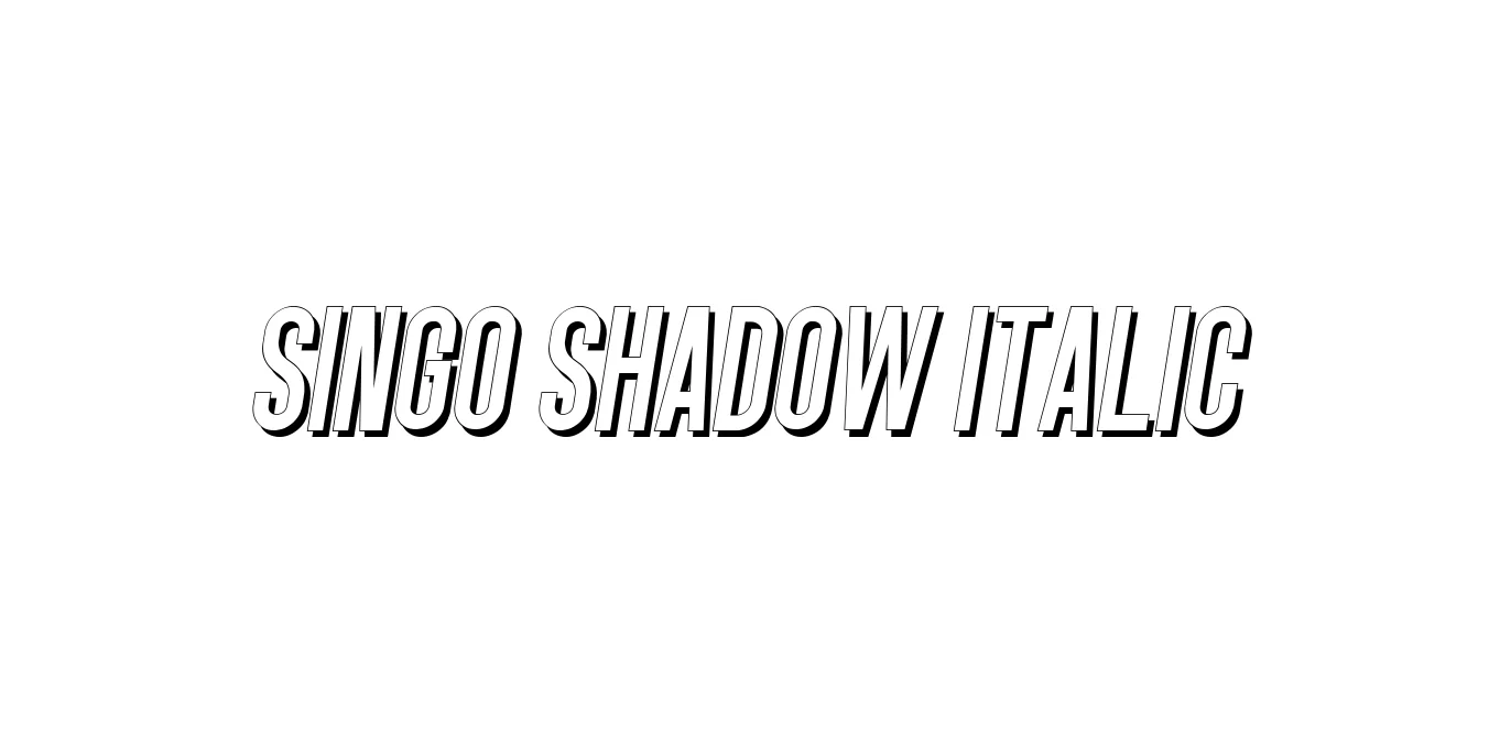 Singo Shadow Italic Font Preview