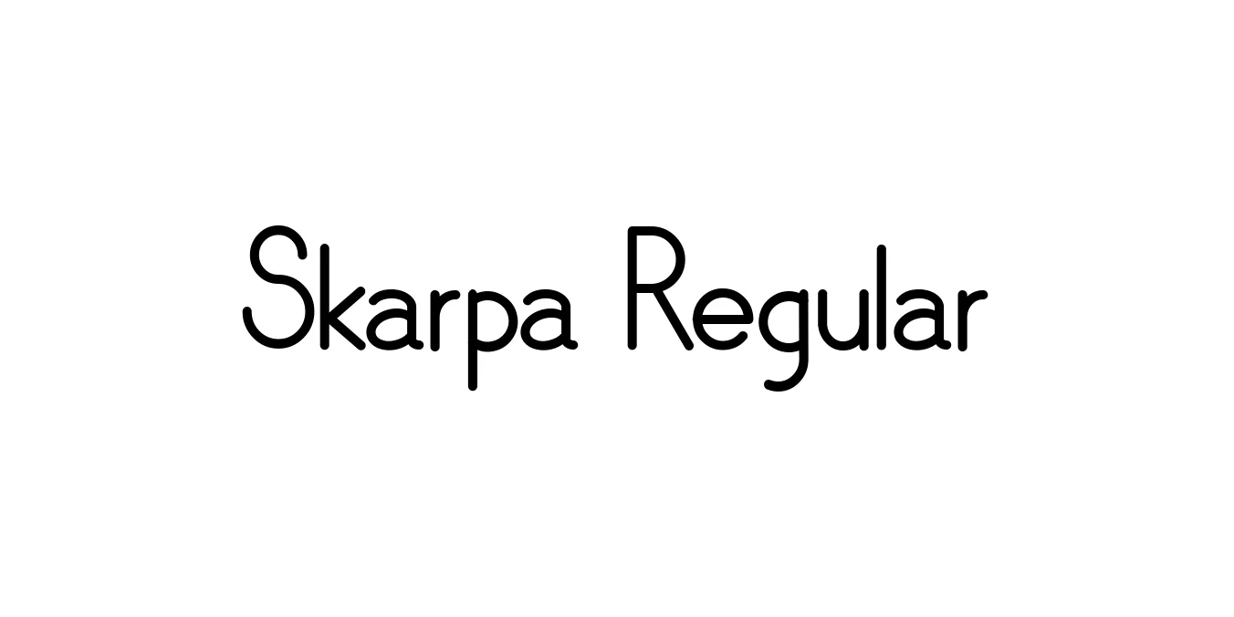Skarpa Regular Font Preview