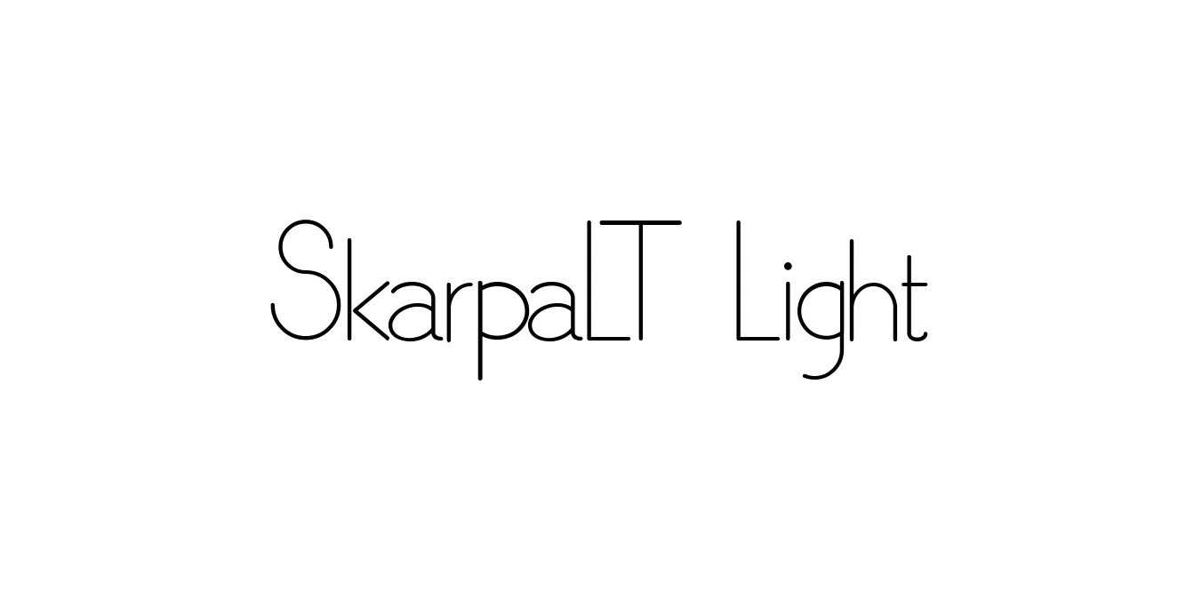 SkarpaLT Light Font Preview