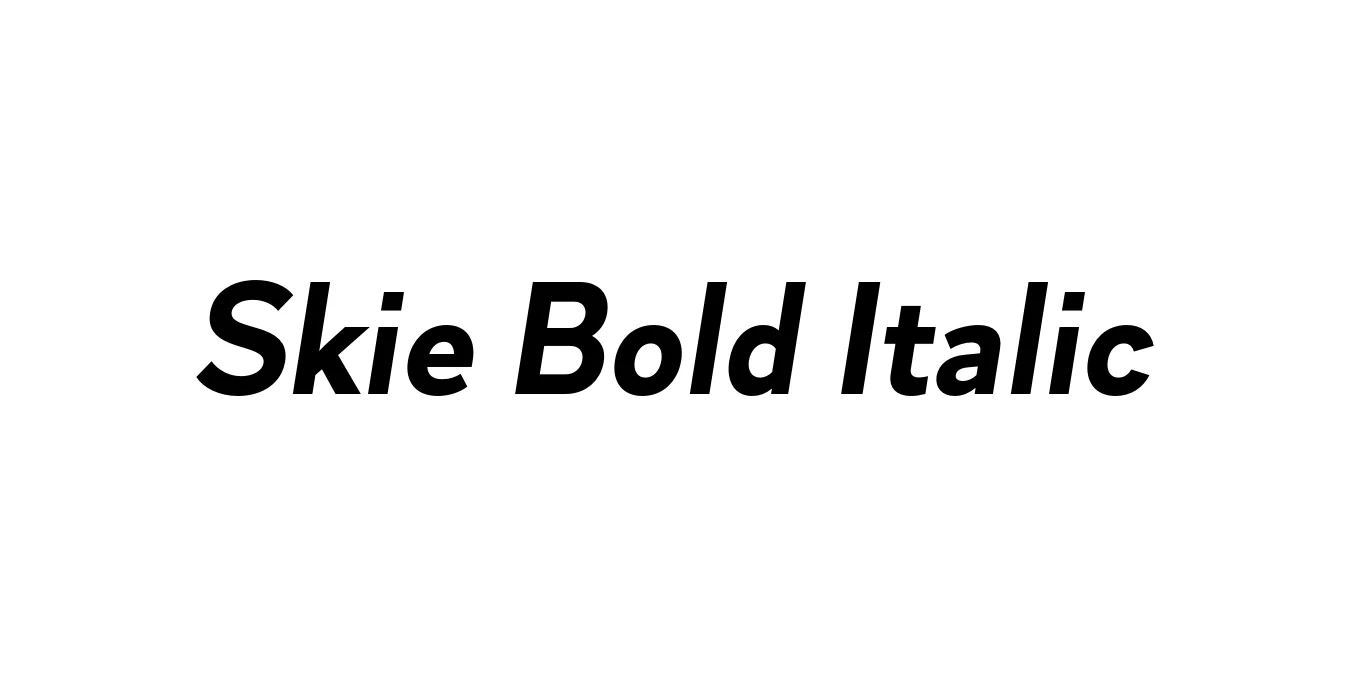 Skie Bold Italic Font Preview