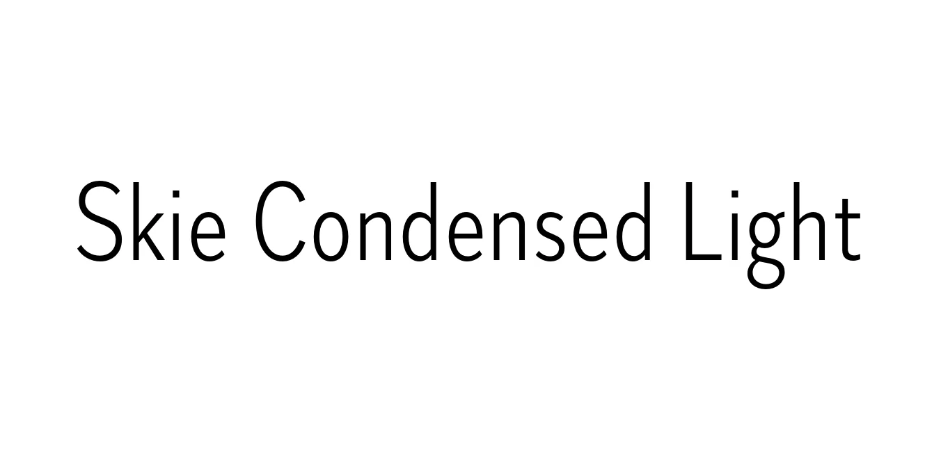 Skie Condensed Light Font Preview