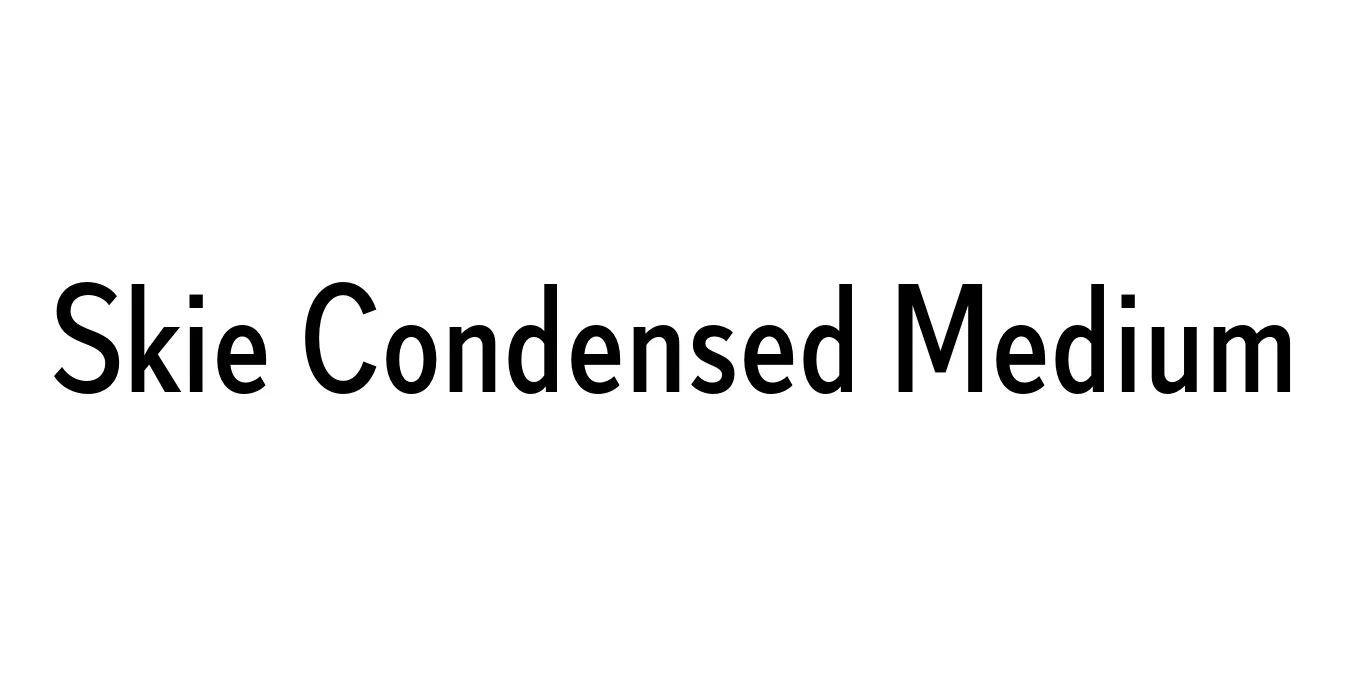 Skie Condensed Medium Font Preview