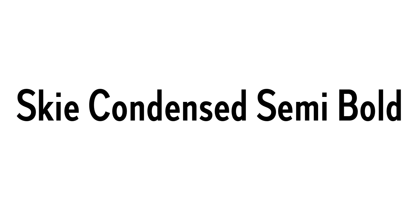 Skie Condensed Semi Bold Font Preview