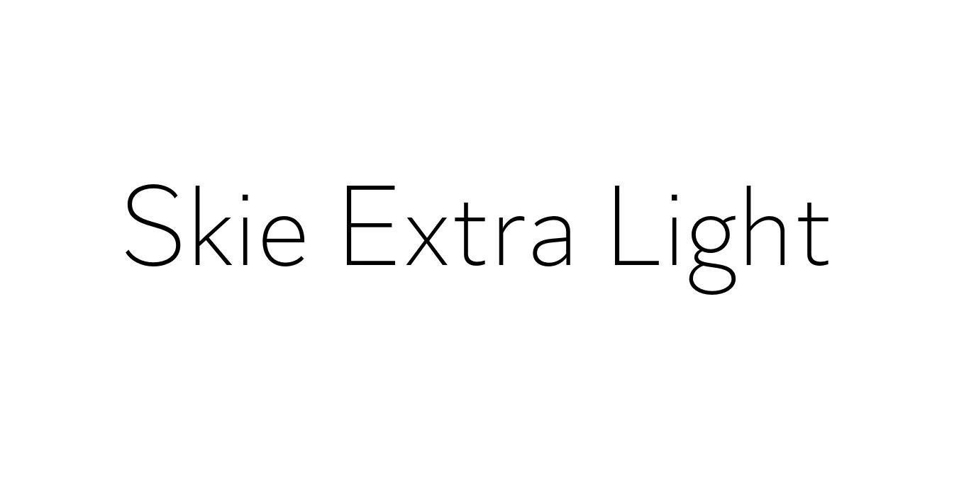 Skie Extra Light Font Preview