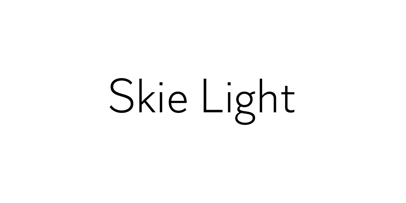 Skie Light Font Preview