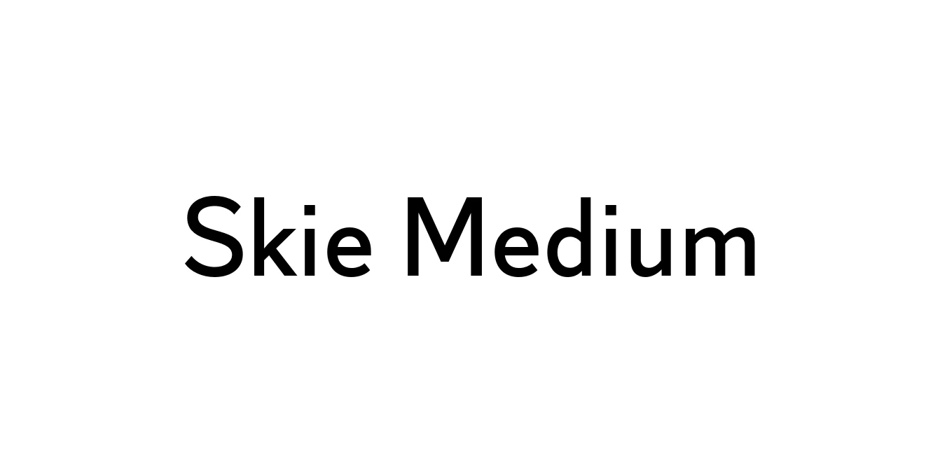 Skie Medium Font Preview