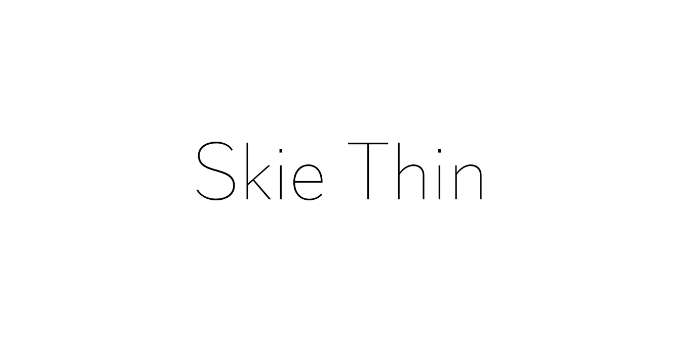 Skie Thin Font Preview