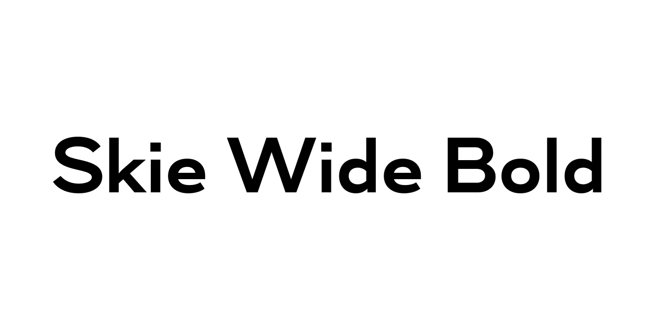 Skie Wide Bold Font Preview