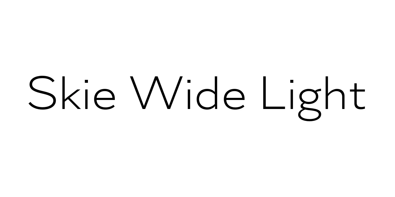 Skie Wide Light Font Preview