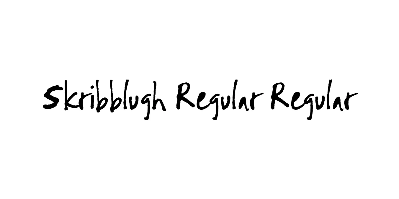 Skribblugh Regular Regular Font Preview