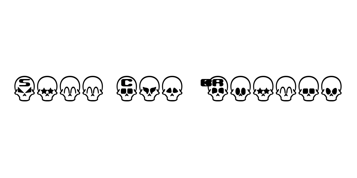 Skull Capz BRK Regular Font Preview