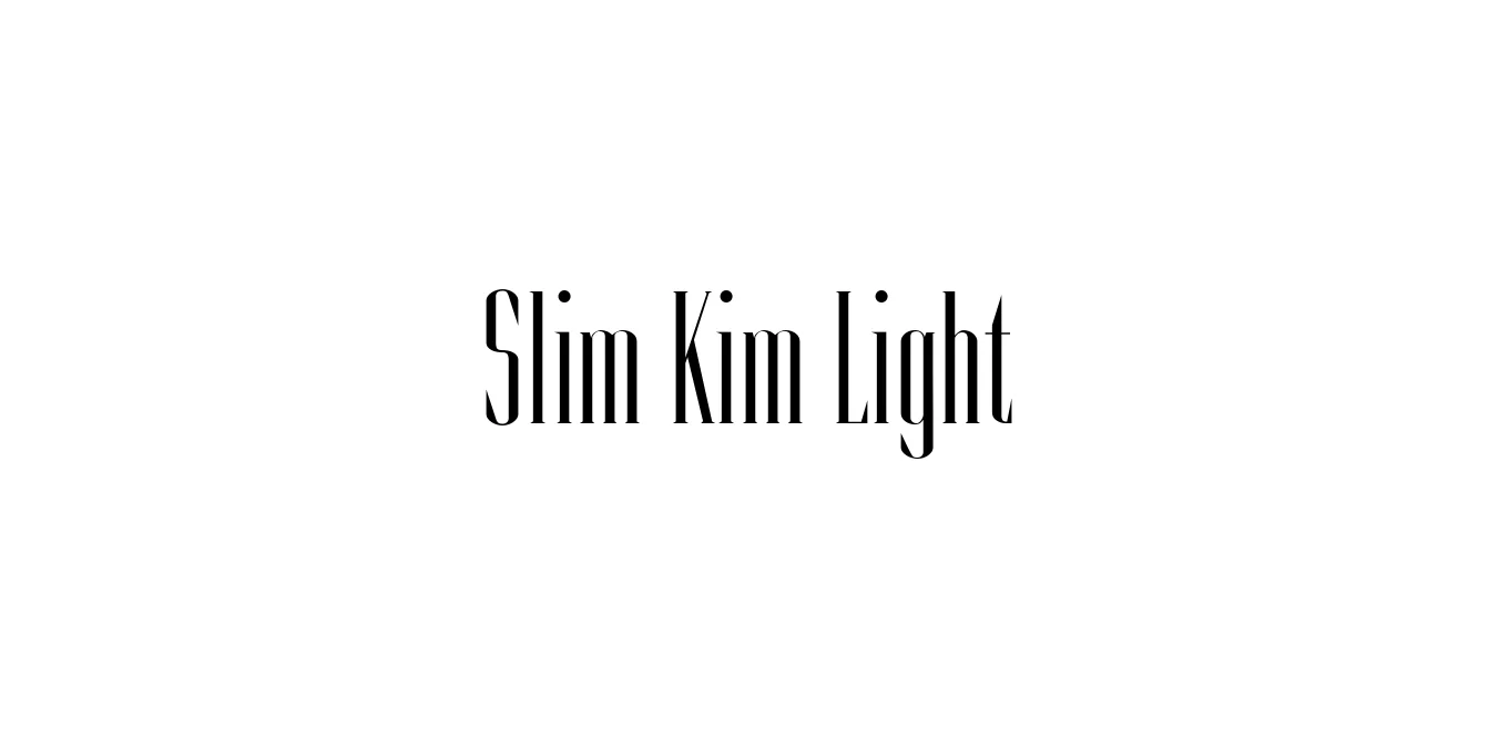 Slim Kim Light Font Preview