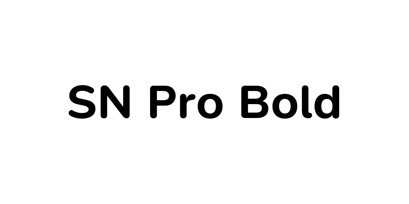 SN Pro Bold Font Preview