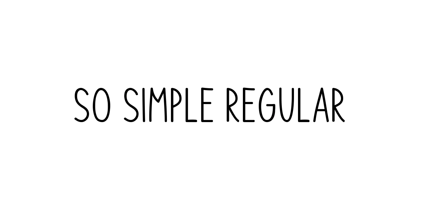 So Simple Regular Font Preview