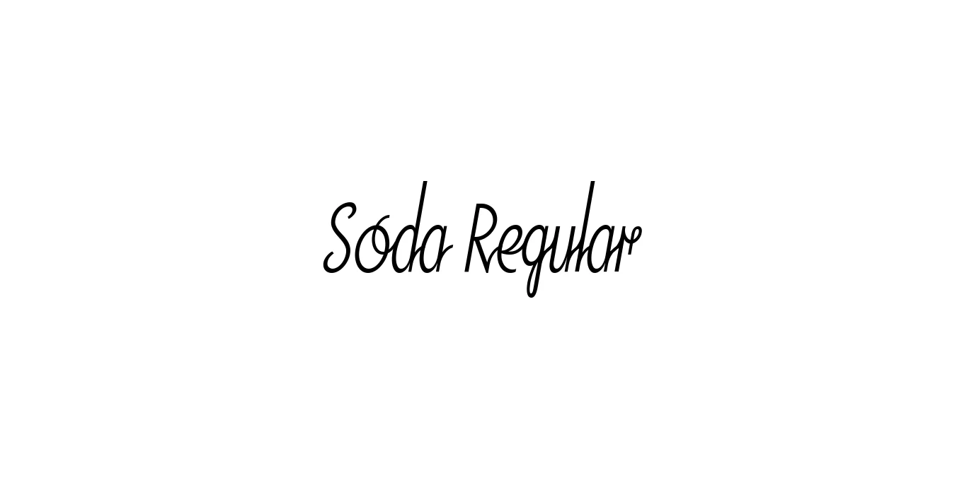 Soda Regular Font Preview