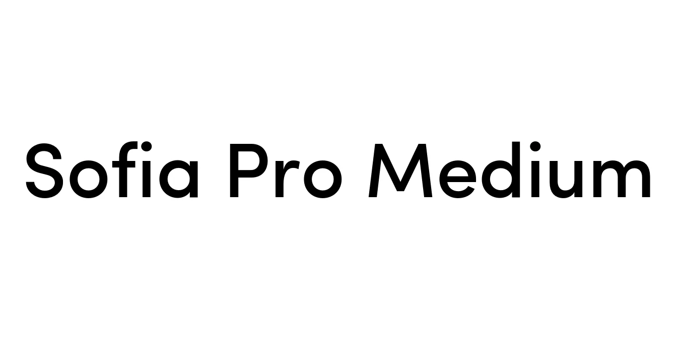 Sofia Pro Medium Font Preview