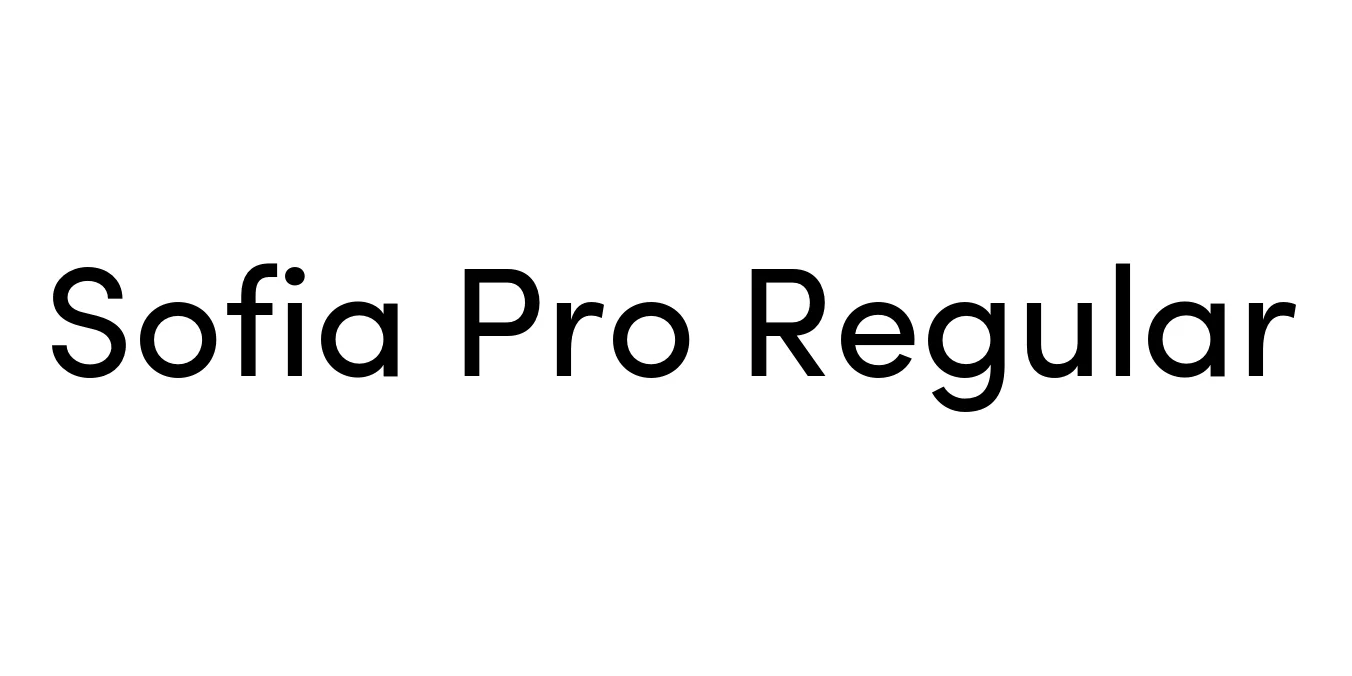 Sofia Pro Regular Font Preview