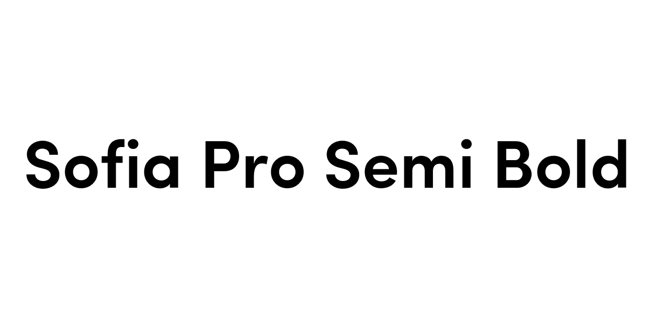 Sofia Pro Semi Bold Font Preview