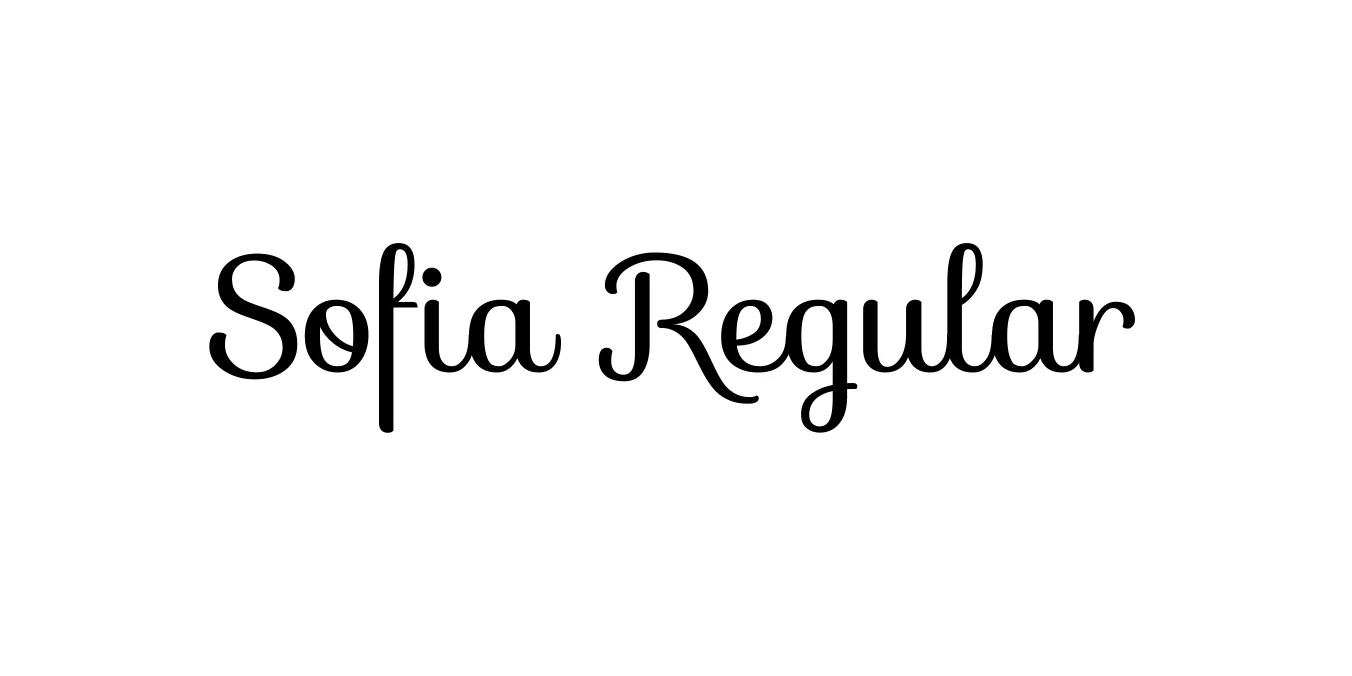 Sofia Regular Font Preview