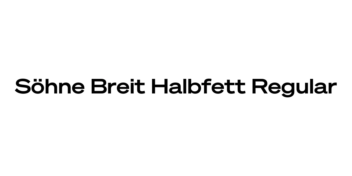 Söhne Breit Halbfett Regular Font Preview
