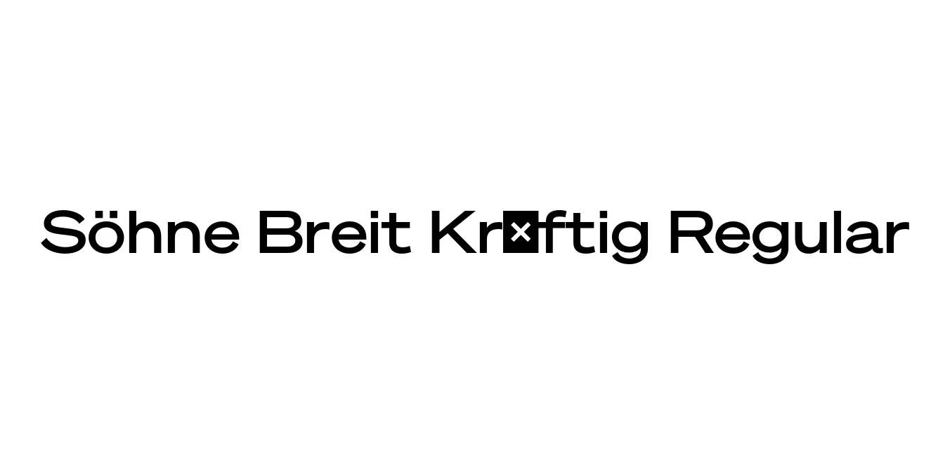 Söhne Breit Kräftig Regular Font Preview