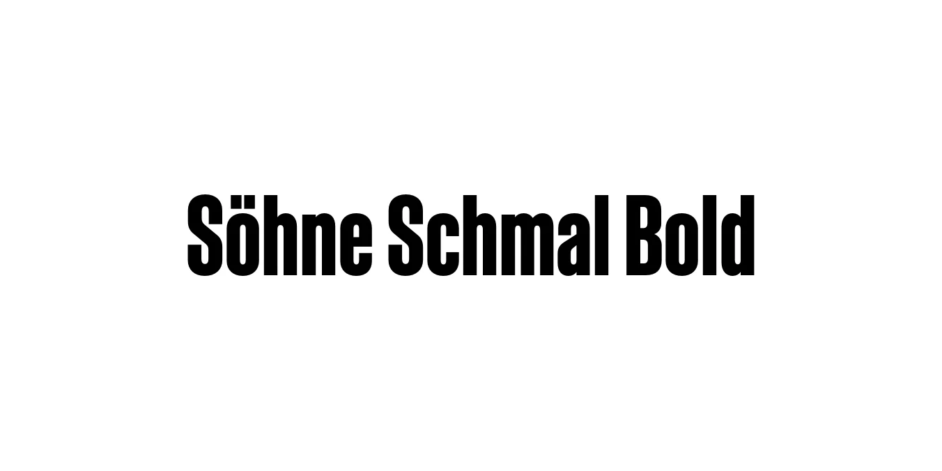 Söhne Schmal Bold Font Preview