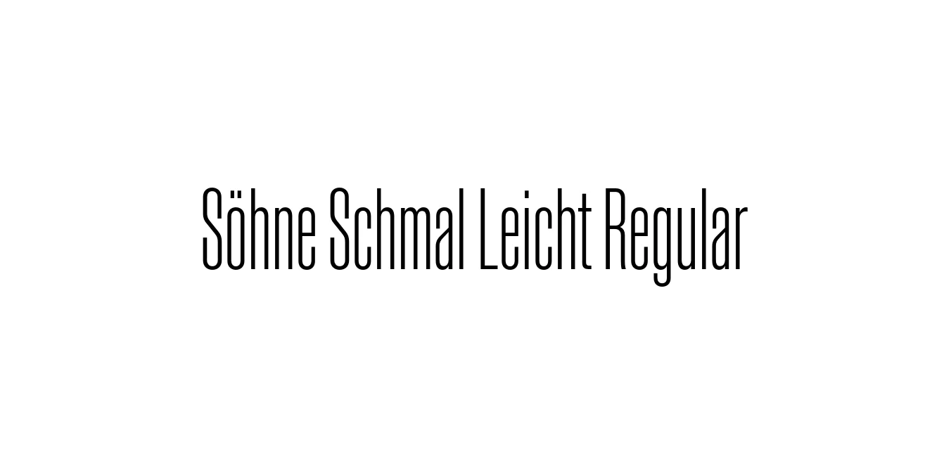 Söhne Schmal Leicht Regular Font Preview