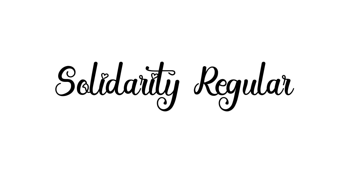Solidarity Regular Font Preview