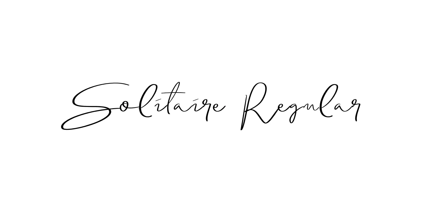 Solitaire Regular Font Preview