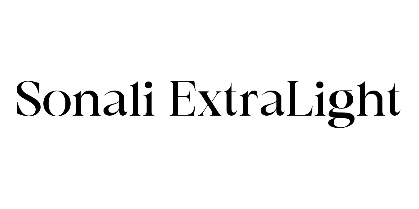 Sonali ExtraLight Font Preview