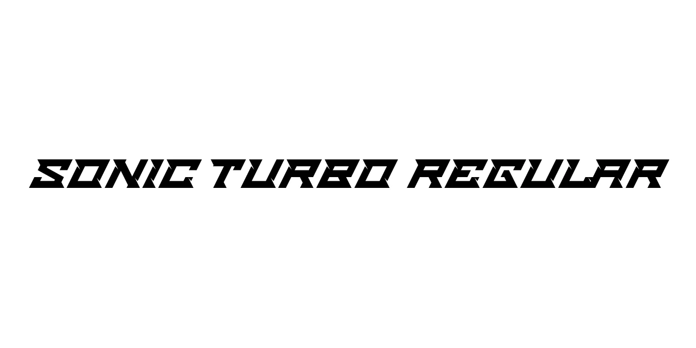 Sonic Turbo Regular Font Preview