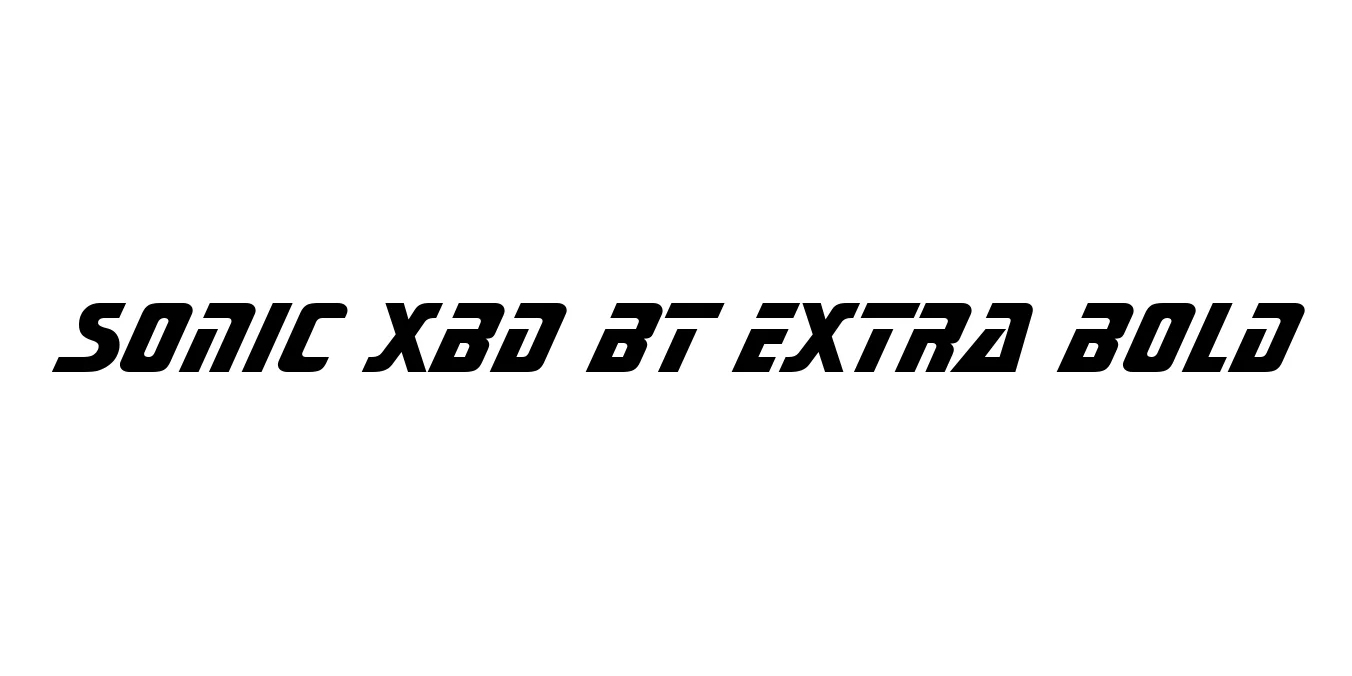 Sonic XBd BT Extra Bold Font Preview