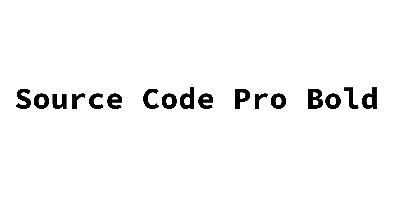 Source Code Pro Bold Font Preview