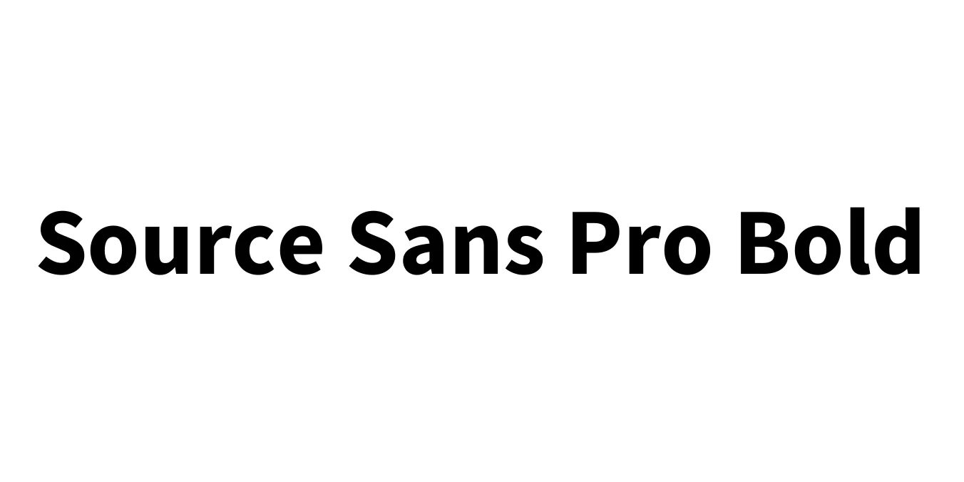 Source Sans Pro Bold Font Preview