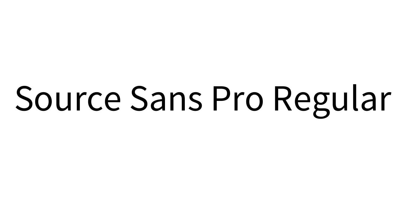 Source Sans Pro Regular Font Preview